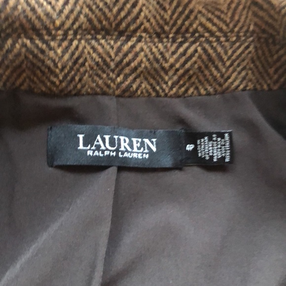 Lauren Ralph Lauren Black Label Brown Herringbone Jacket NWOT - Picture 8 of 16